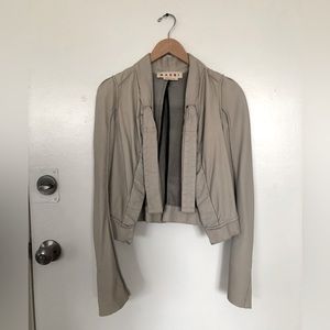 Marni Cropped Leather Jacket
